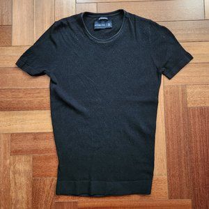 ABERCROMBIE Featherweight Pima Cotton Textural Knit T-Shirt